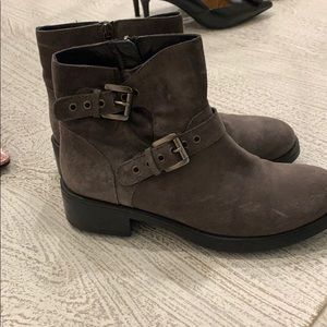 Grey ankle booties